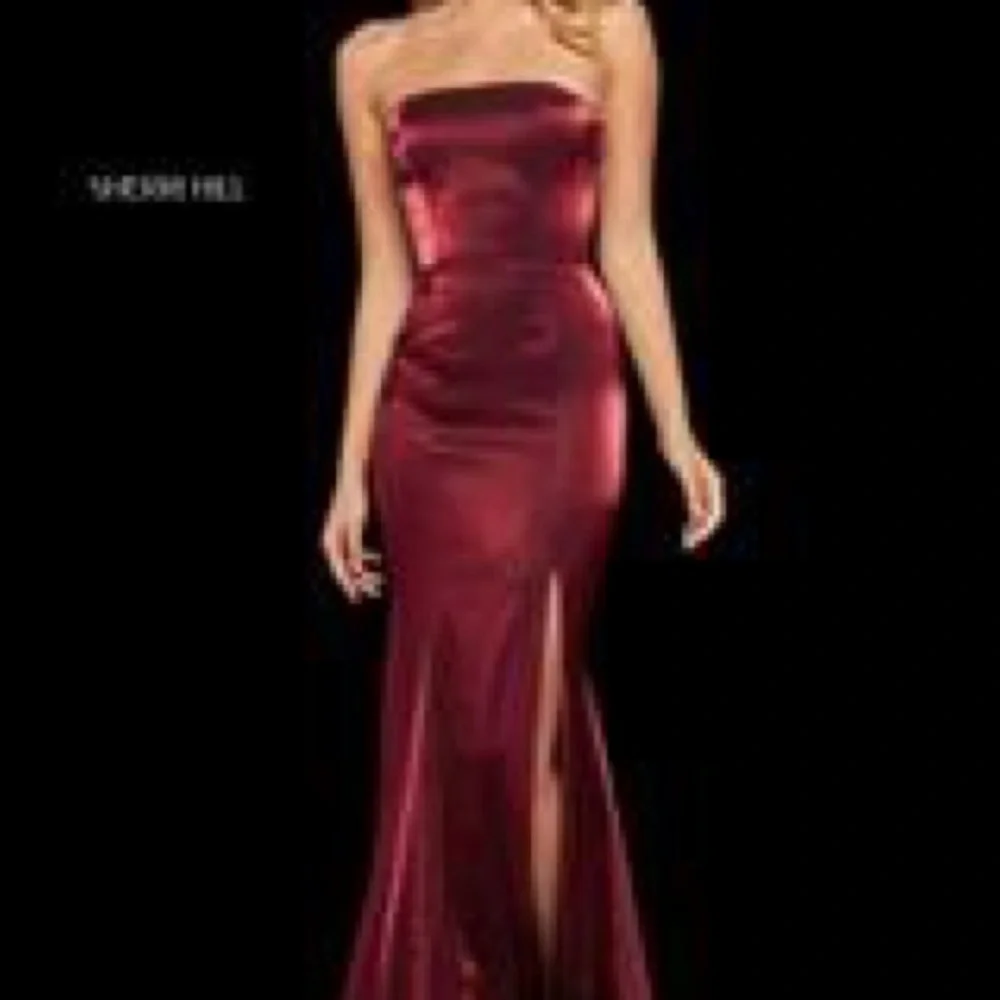 Sale! Prom Dress on Sale!! Wine Red Sherri Hill - Picture 6 of 13